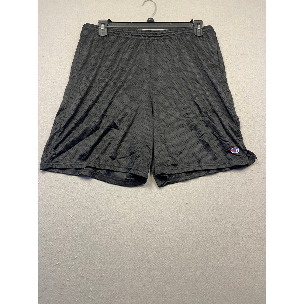 Champion Mesh Athletic Shorts Polyester Black XL Mens